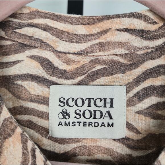 Anthropologie Scotch & Soda Linen Zebra Romper - Picture 5 of 11